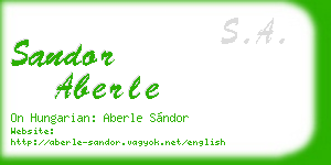 sandor aberle business card